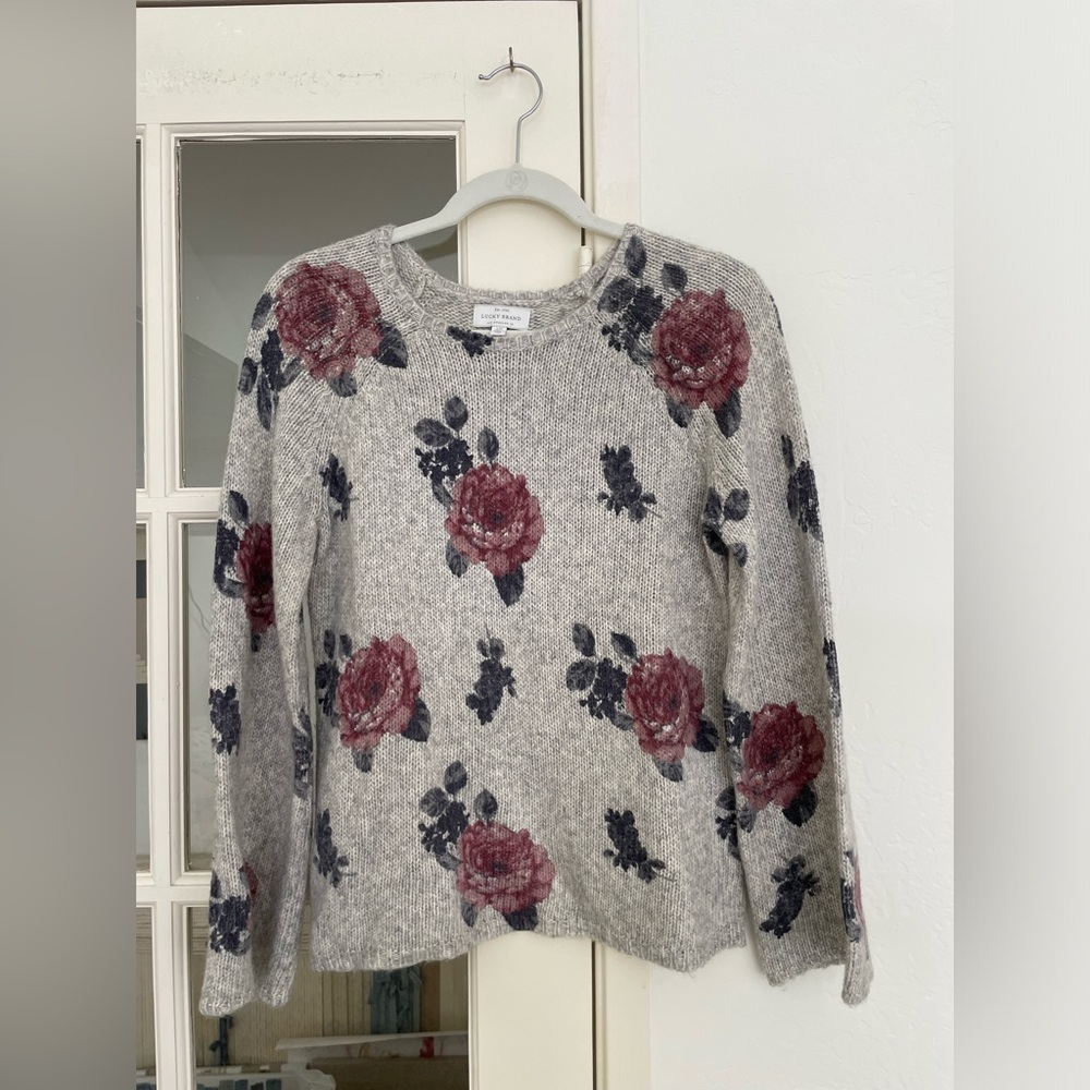 Lucky Brand floral sweater